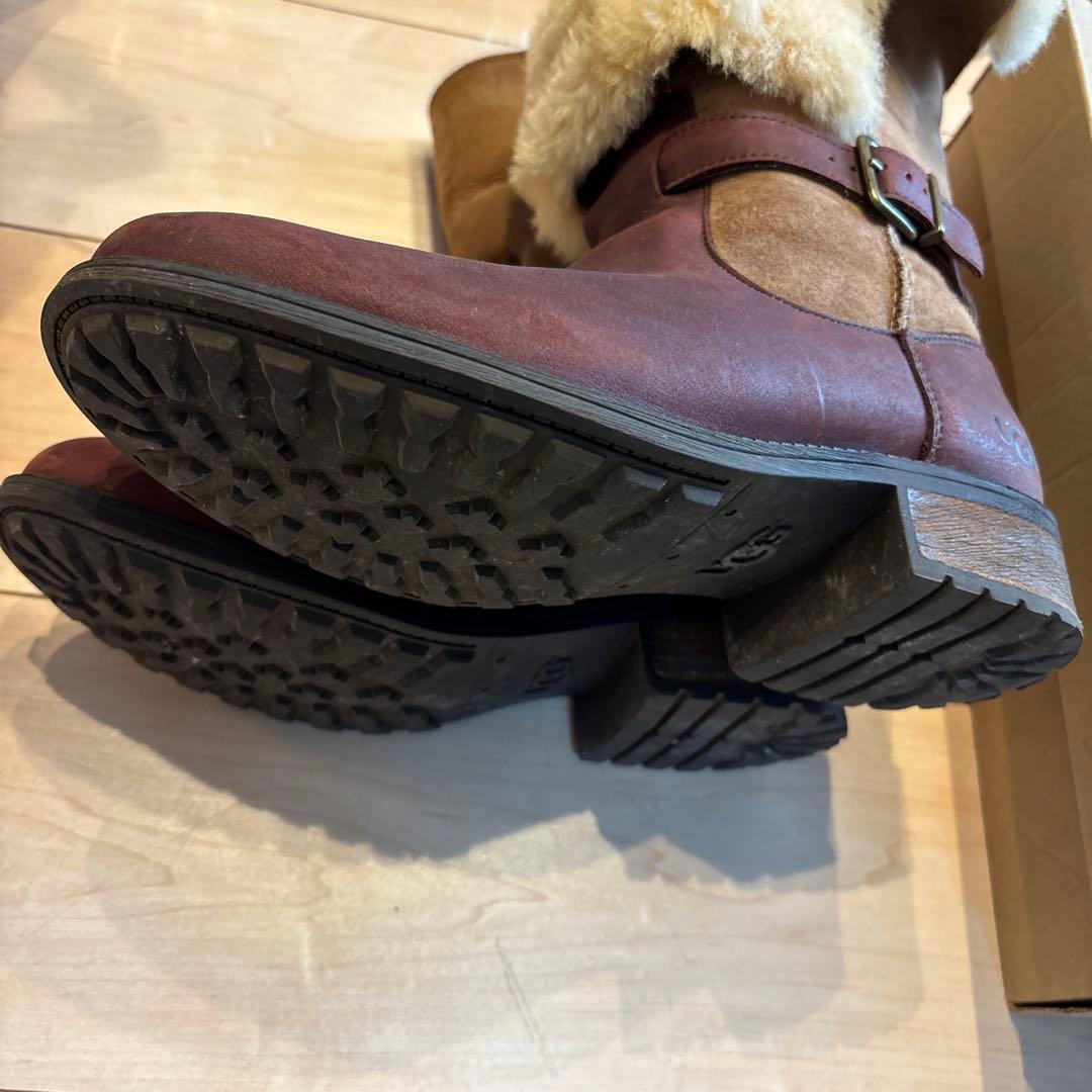UGG ブラウン ムートンブーツ ジッパー付き　U.S.A