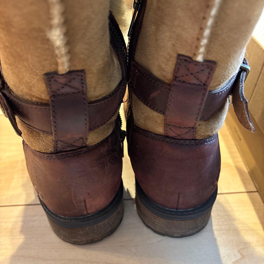 UGG ブラウン ムートンブーツ ジッパー付き　U.S.A