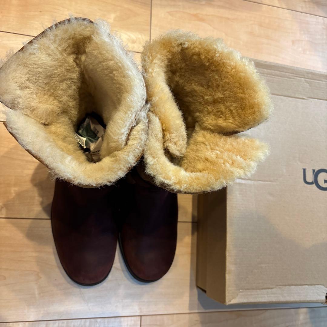 UGG ブラウン ムートンブーツ ジッパー付き　U.S.A