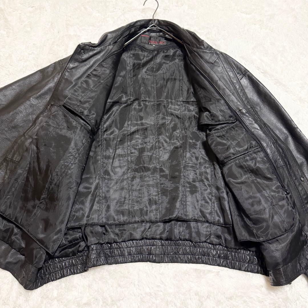 PHASE TWO 本革 レザージャケット ビックサイズ 90s インナー付