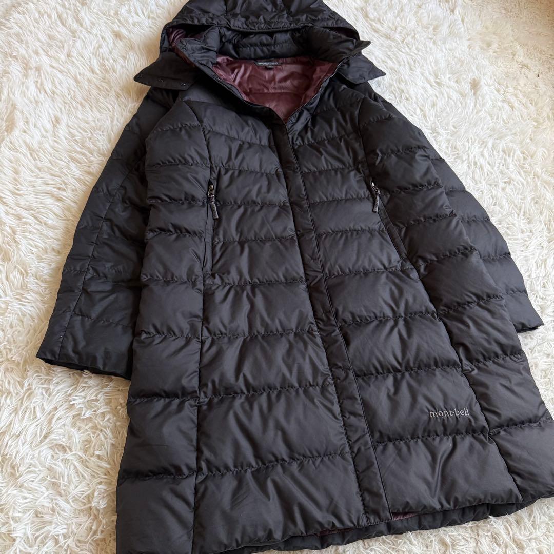 mont-bell モンベル トラベルダウン ロングコート Lサイズ 黒 旅行