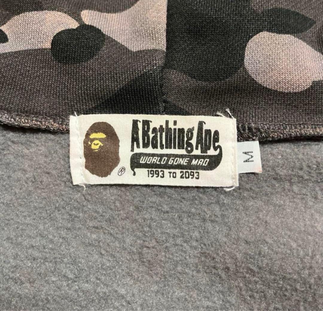 トップス A BATHING APE Color Camo Shark Zip Black