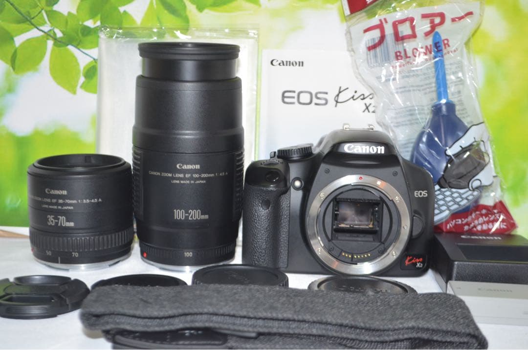 ✨付属品多数✨Canon Kiss X2✨すぐ使える✨入門モデル✨ダブルレンズ✨