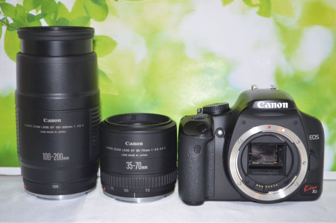 ✨付属品多数✨Canon Kiss X2✨すぐ使える✨入門モデル✨ダブルレンズ✨