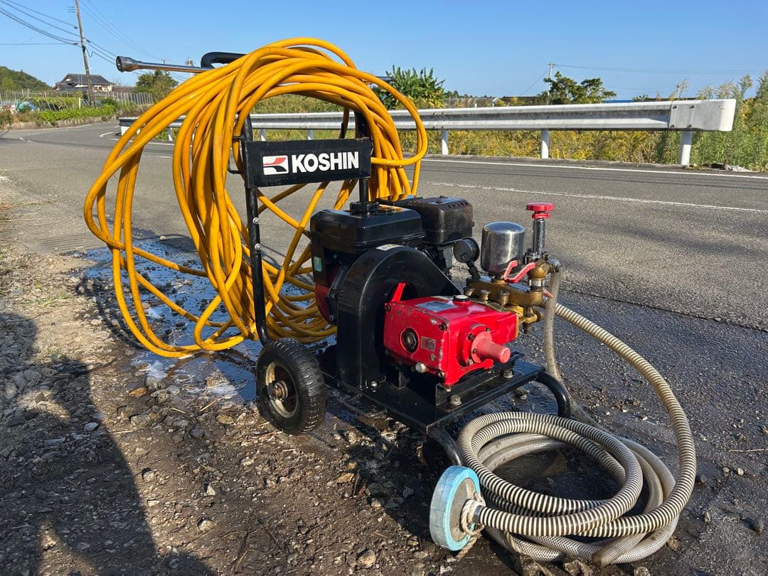 宮崎　工進　エンジン式洗浄動噴　高圧洗浄機 動噴　4馬力 DM-30 動力噴霧機
