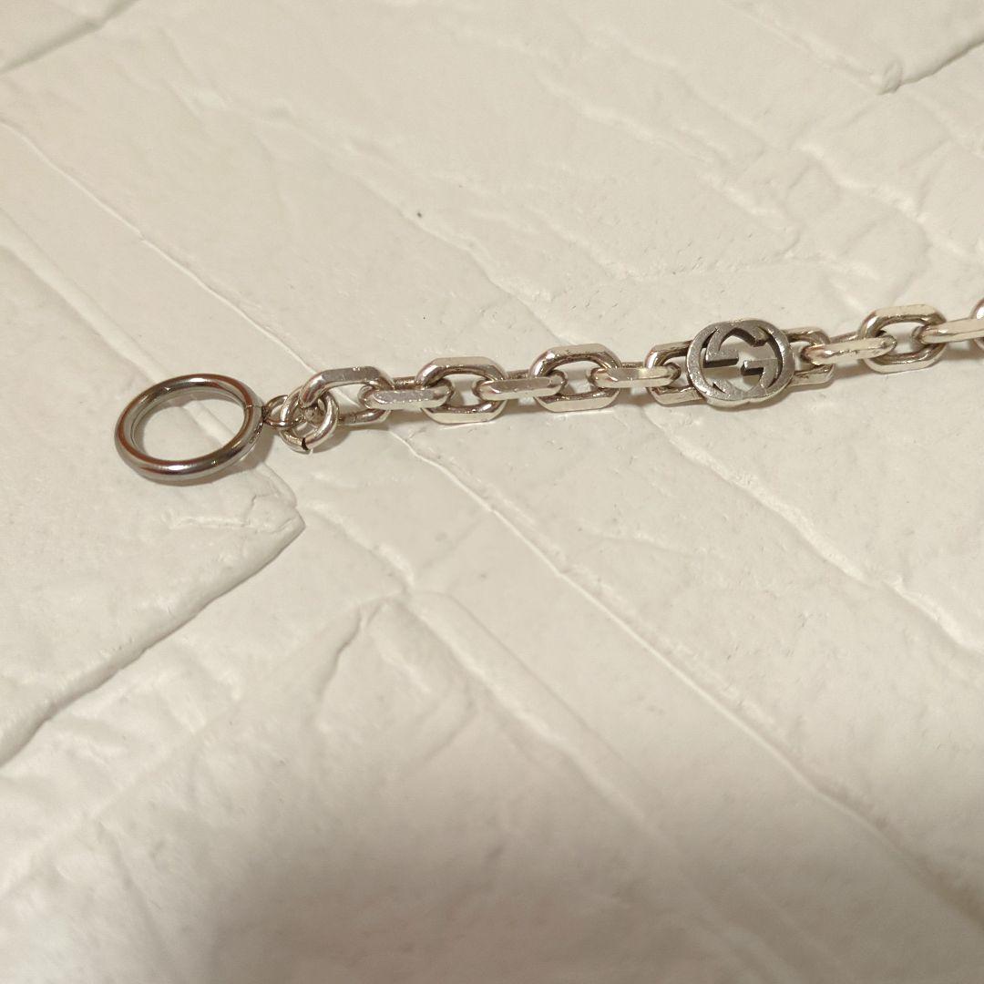 【美品】グッチ インターロッキング ブレスレット シルバー925