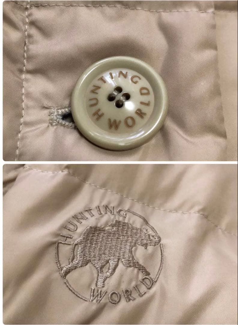 HUNTING WORLD ベージュ ダウンコート美品
