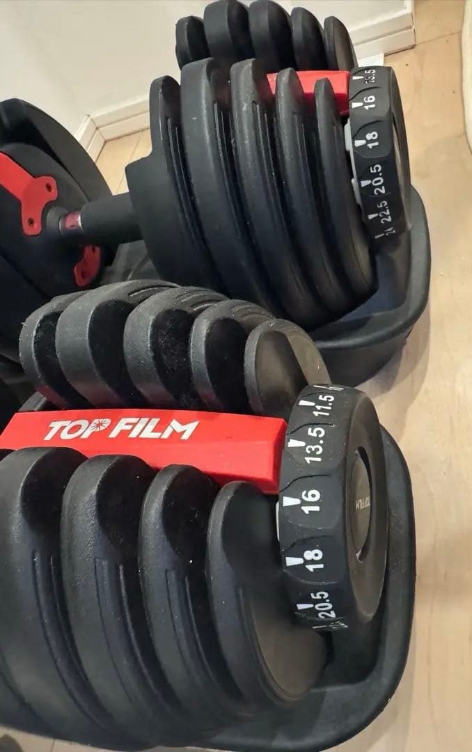 【直接取引のみ】TOP FILM 可変式ダンベル 2個セット最大24kg