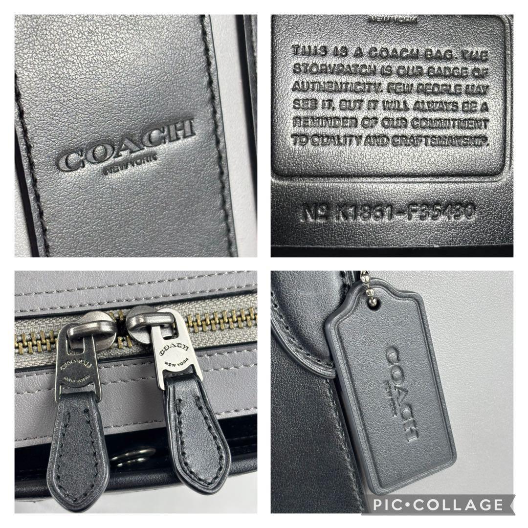 ✨極美品✨ COACH 2way ビジネスバッグ F35430 グレー/ブラック