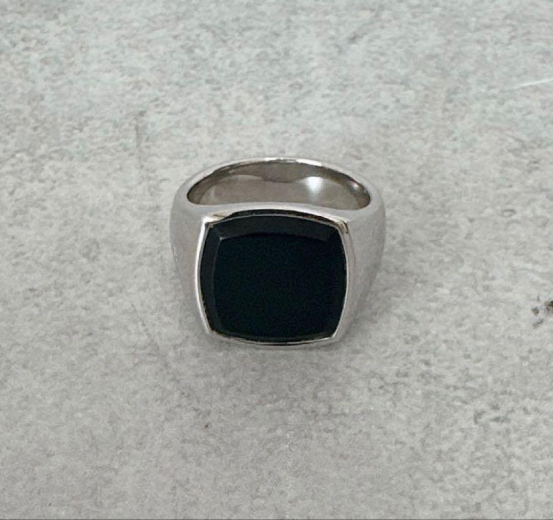 tomwood Cushion Black Onyx ring サイズ58