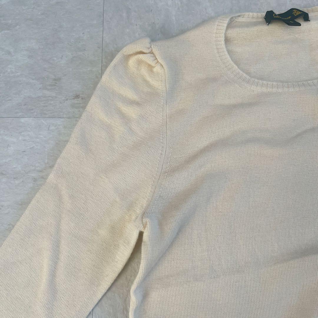 ドゥロワー クルーネックニット カシミヤ オフホワイト