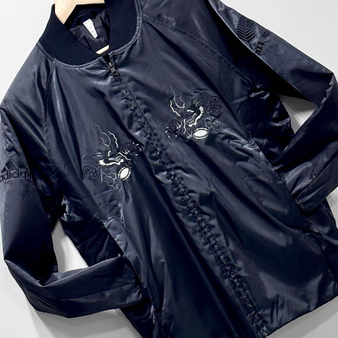 アディダス × オールブラックス ラグビーWC スカジャン 中綿ジャケット XL