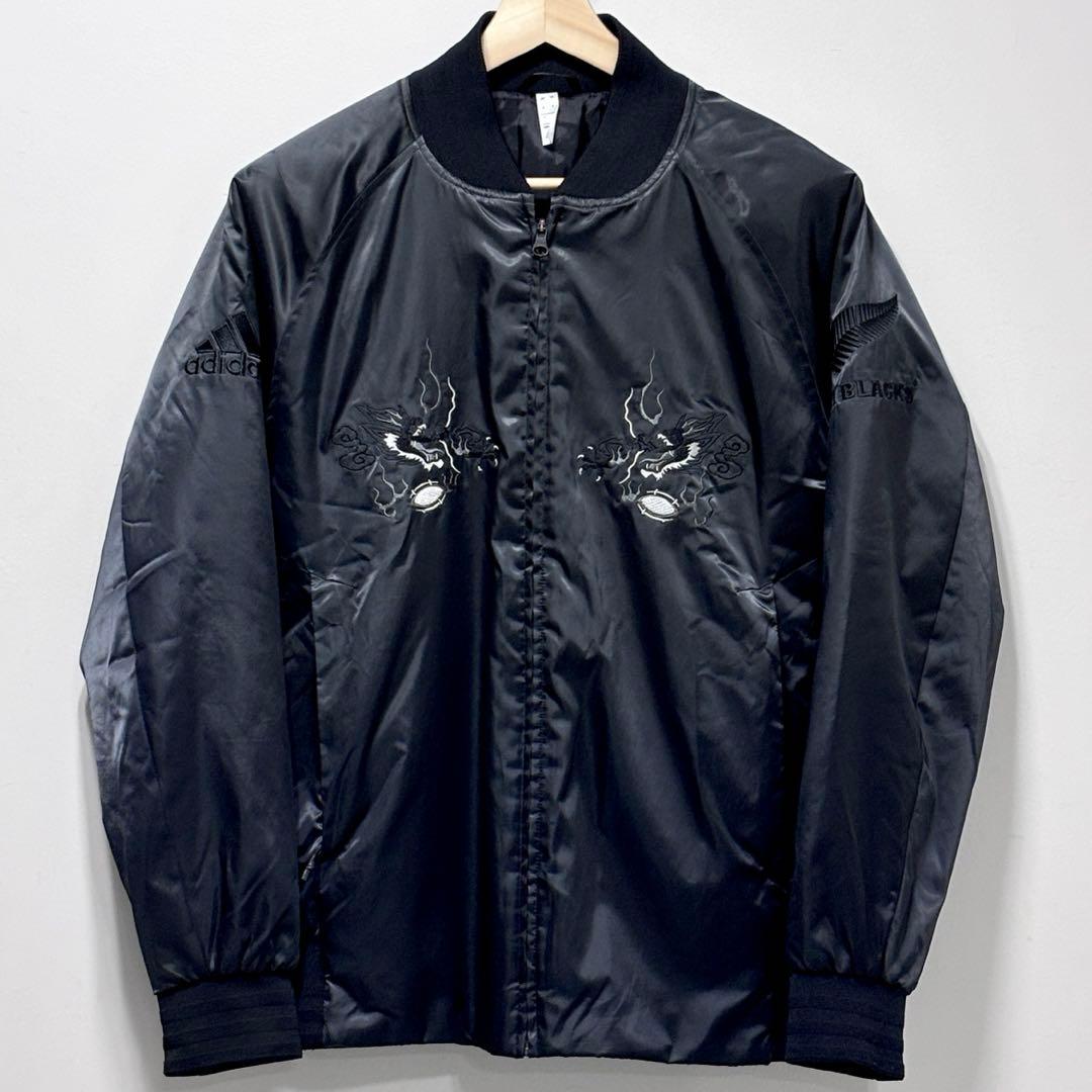 アディダス × オールブラックス ラグビーWC スカジャン 中綿ジャケット XL