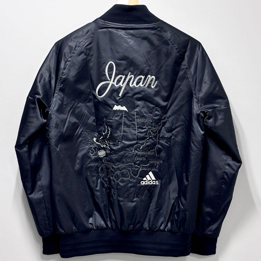 アディダス × オールブラックス ラグビーWC スカジャン 中綿ジャケット XL