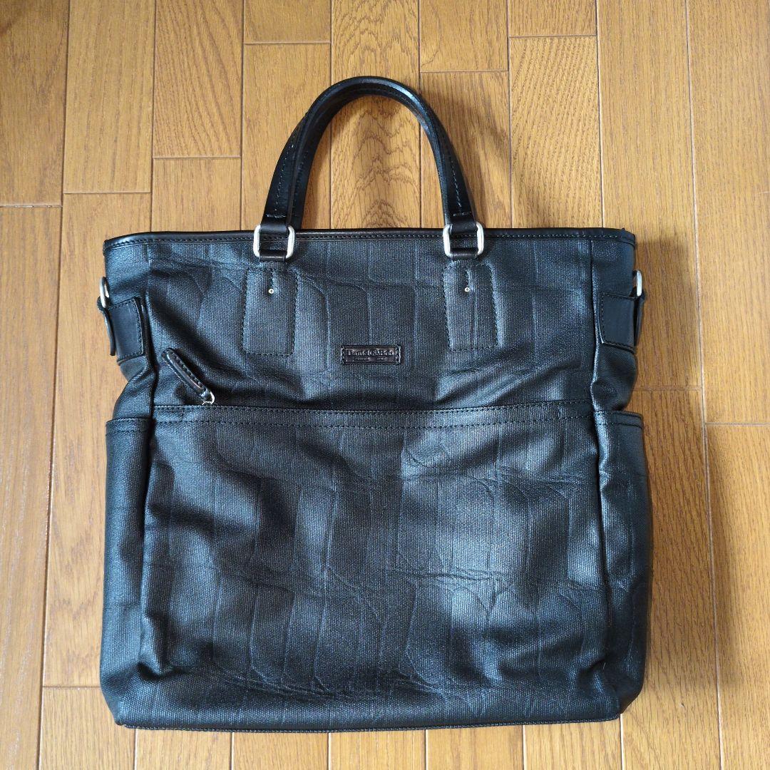 Daniel & Bob 黒 コーティング加工トートバッグ