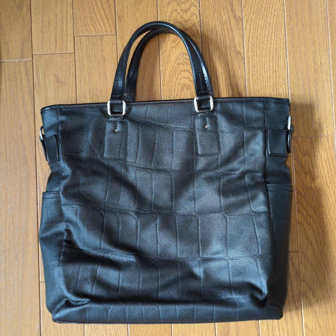 Daniel & Bob 黒 コーティング加工トートバッグ