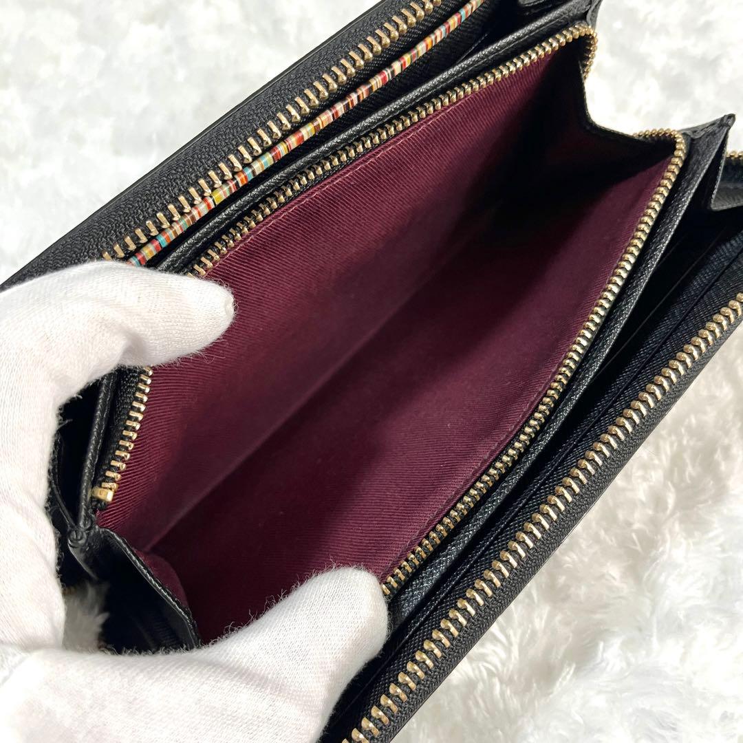 ポールスミス 長財布 ジップストローグレイン2 ブラック