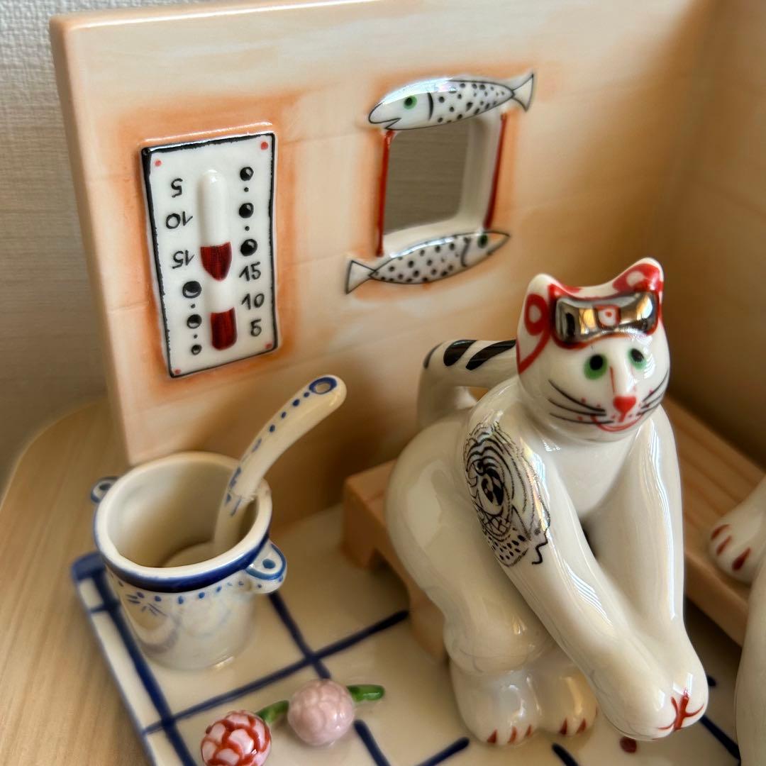 【スプーン補修跡あり】Villeroy&Boch ビレロイボッホ　サウナ　猫