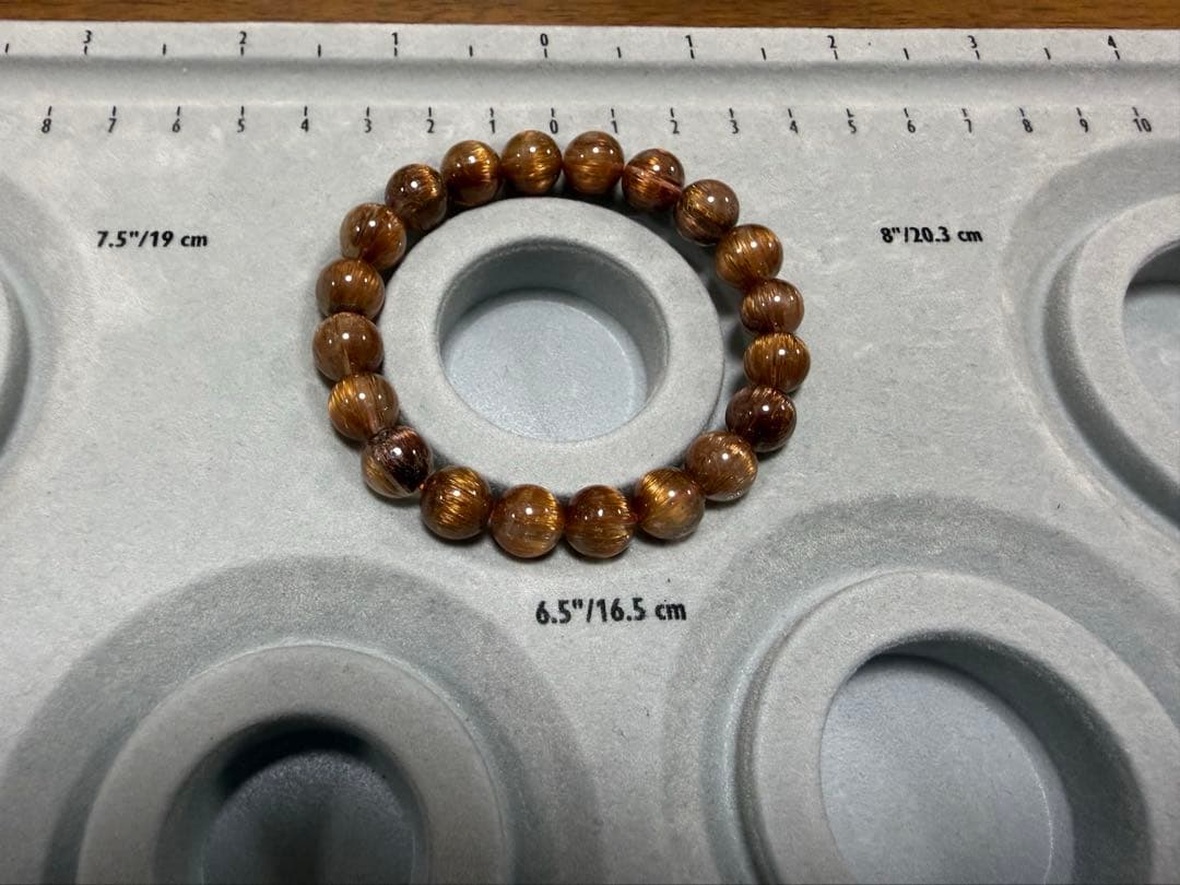 ブラウンキャッツアイ ルチルクォーツ ブレスレット 10mm 天然石