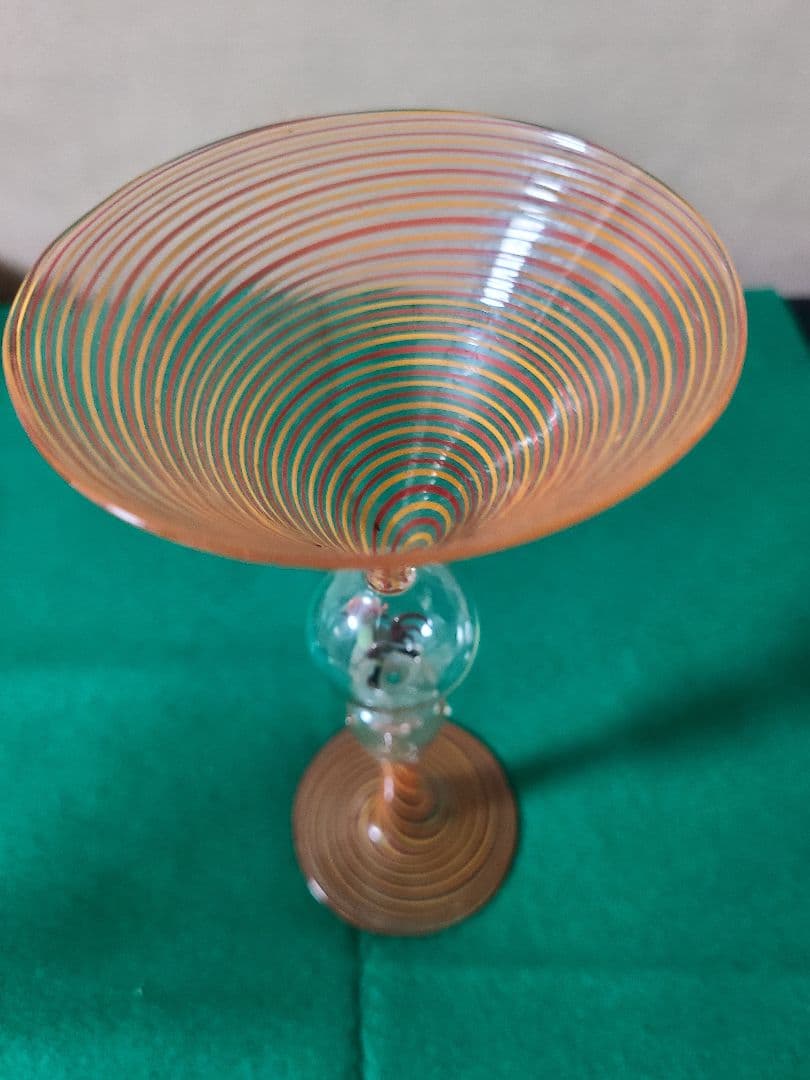 オーストリア　アンティークビミニ　フィギュア入りグラス