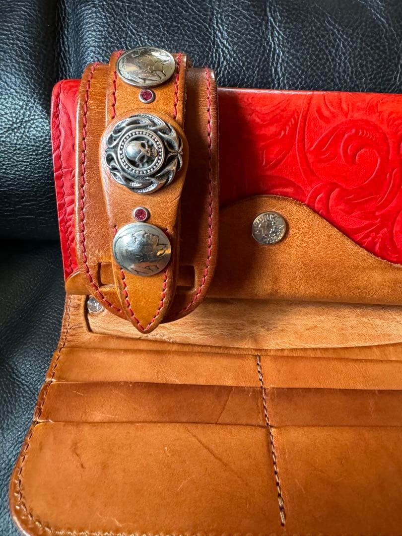 アルズニ　長財布　ペイズリー　ライダース美品　本日の昼迄