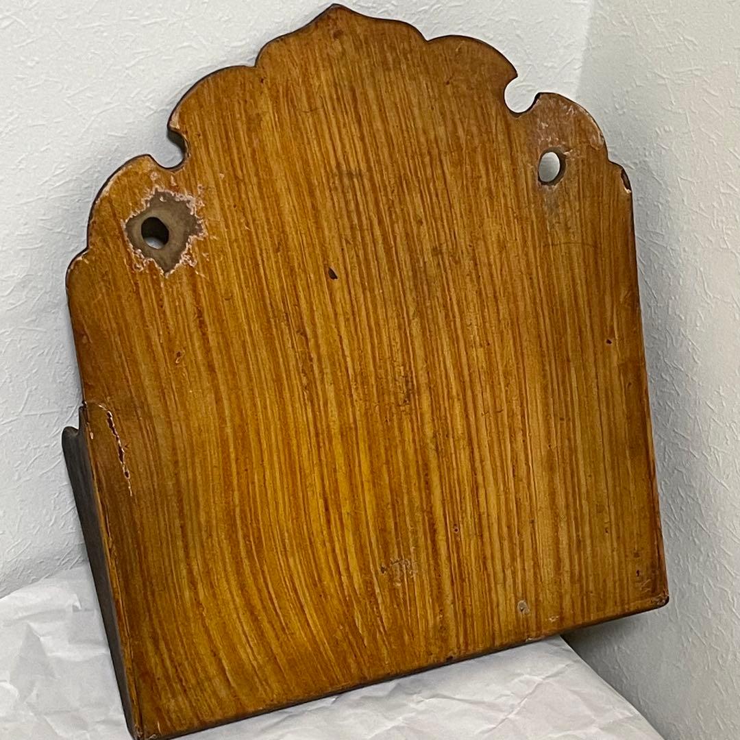 フランス　アンティーク　レターラック　パピエマシェ 花　小鳥