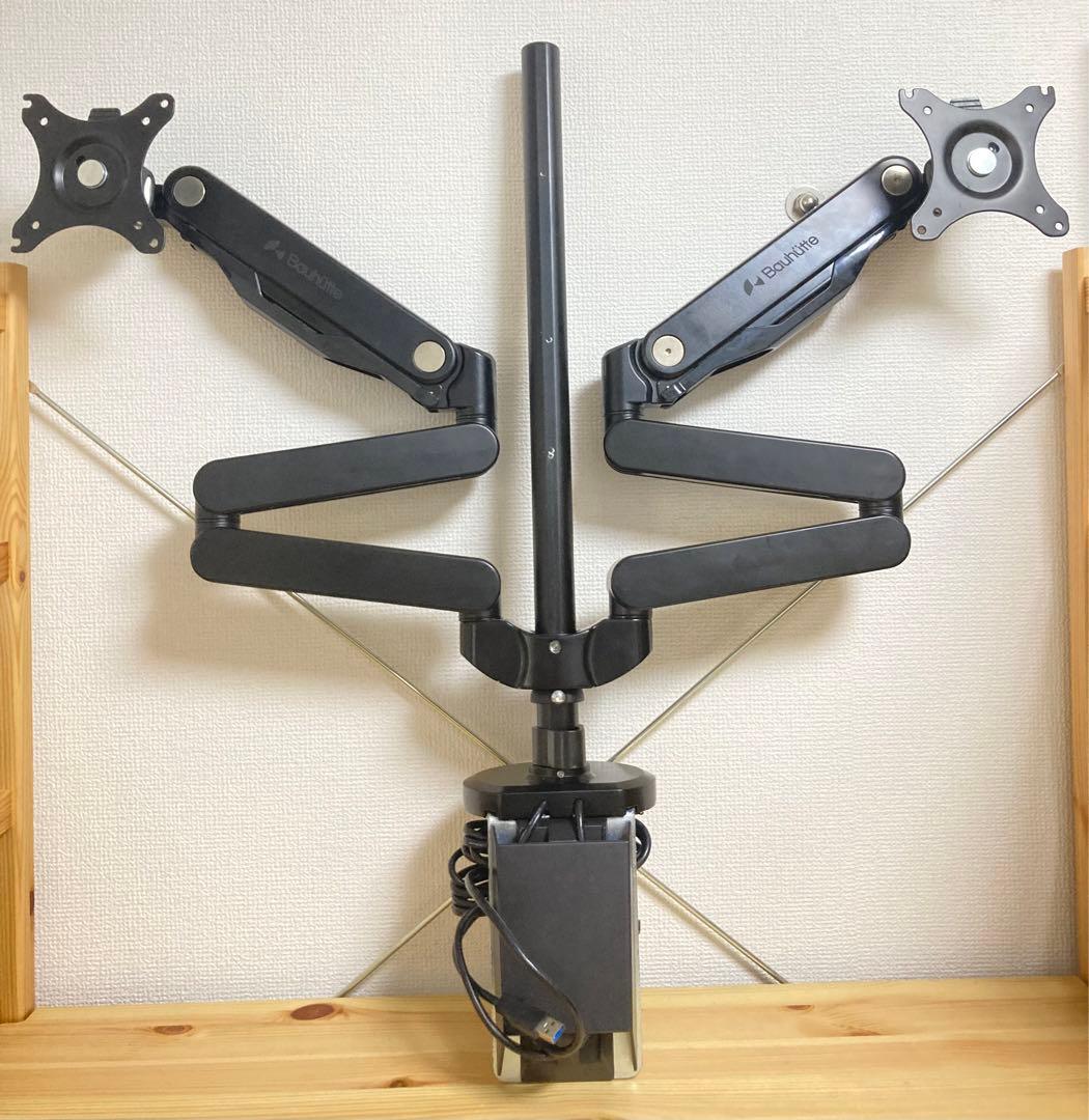 ☆ バウヒュッテ デュアルモニターアーム BMA-2GS-BK Bauhutte