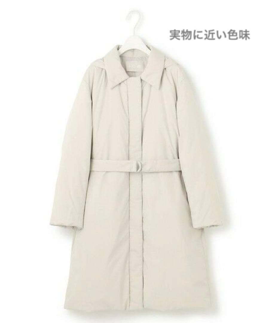 ICB ADSダウンステンカラーコート ベルト付き 軽量 オンワード樫山