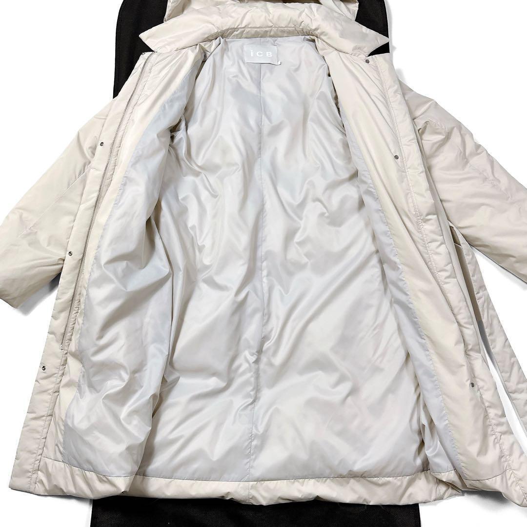 ICB ADSダウンステンカラーコート ベルト付き 軽量 オンワード樫山