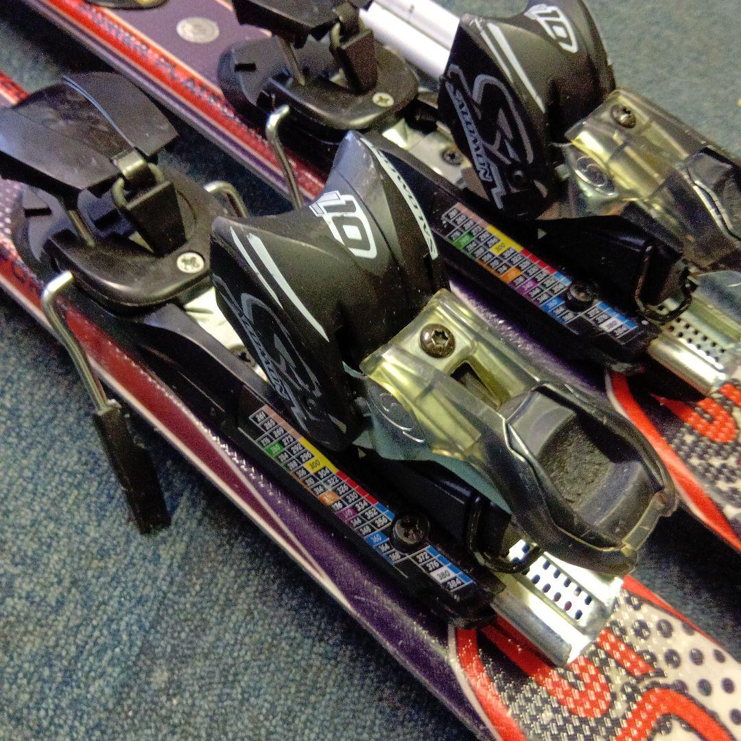 SALOMON 145cmスキーセット ブーツ&ストック&ケース 整備済