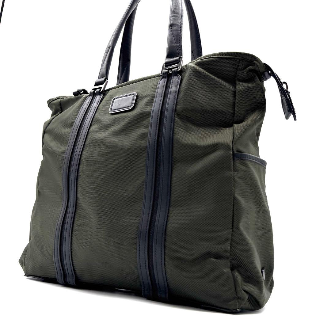 【良品】TUMI 日本限定 トートバッグ JARVIS カーキ 肩掛け トゥミ