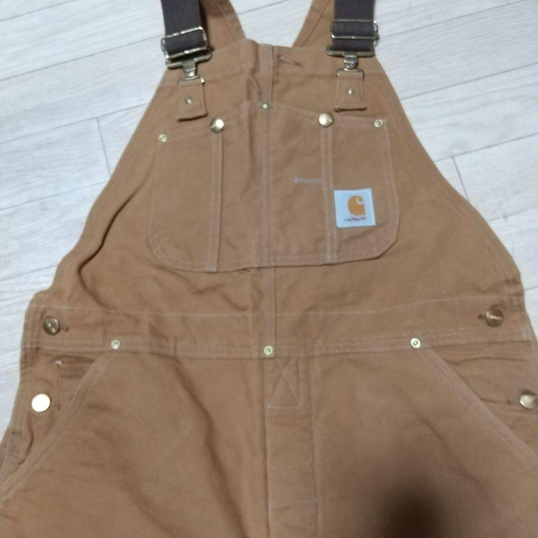 カーハート Carhartt 中綿入り ブラウン キャメル オーバーオール