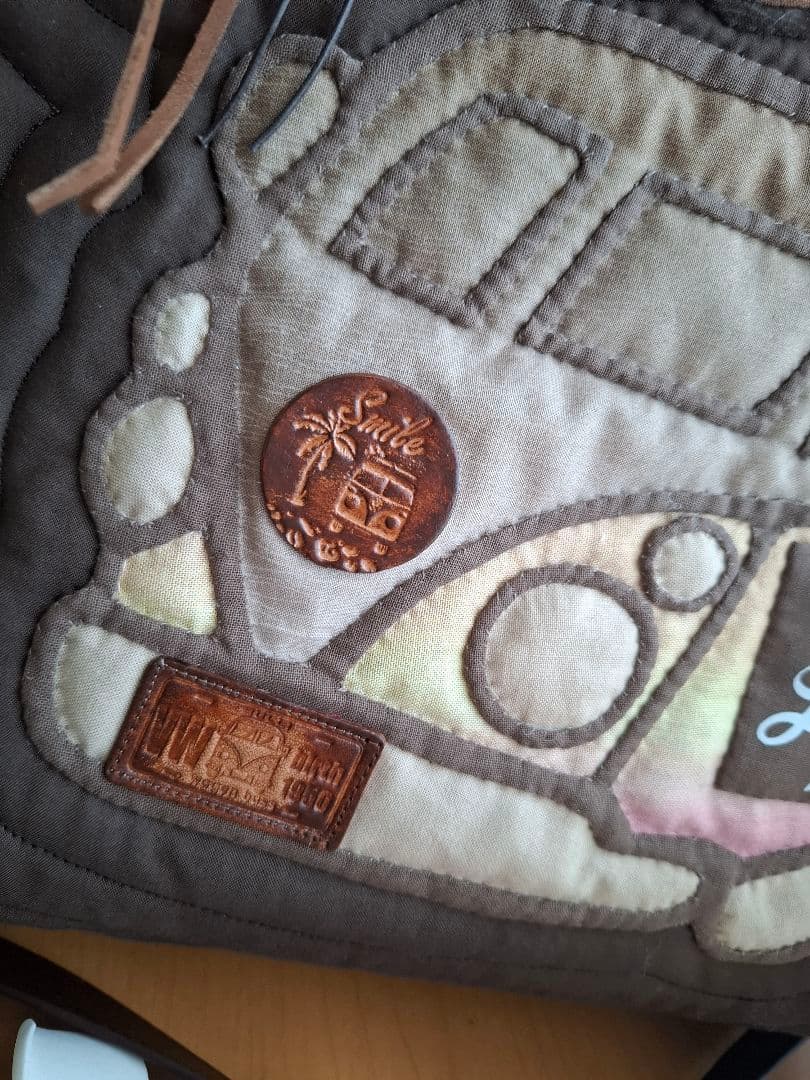 特別価格!　ハワイアンキルト　バッグ　ワーゲンバス　2WAY ファスナー