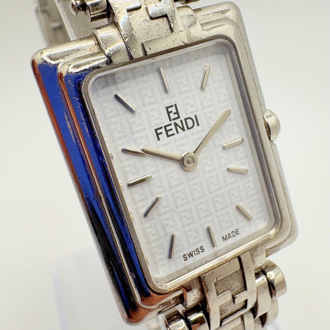 FENDI フェンディ 稼働 腕時計 シルバー 希少 レディース レア スクエア