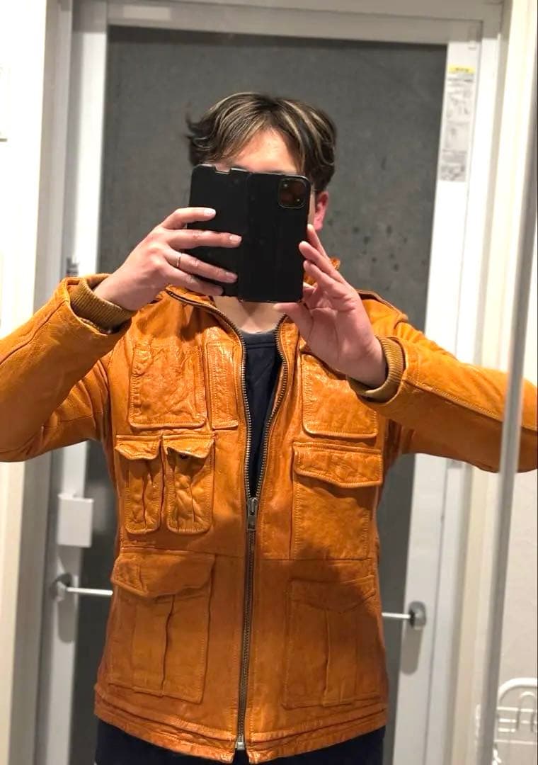 【限界値下げ】AVIREX M65型 ラムレザージャケット