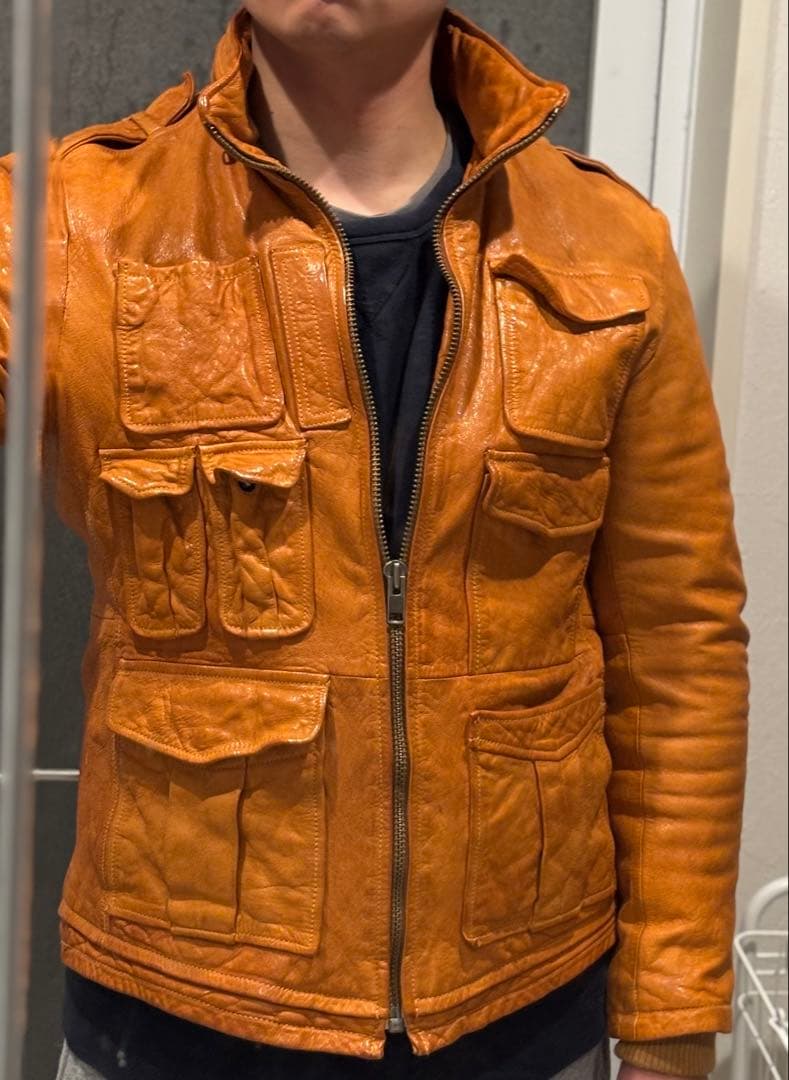 【限界値下げ】AVIREX M65型 ラムレザージャケット