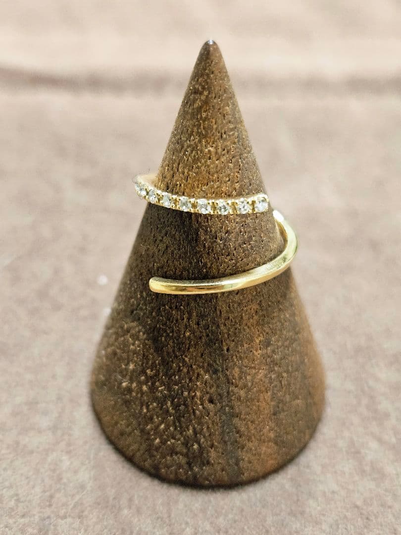 ete ダイヤモンド リング K 18 　3号