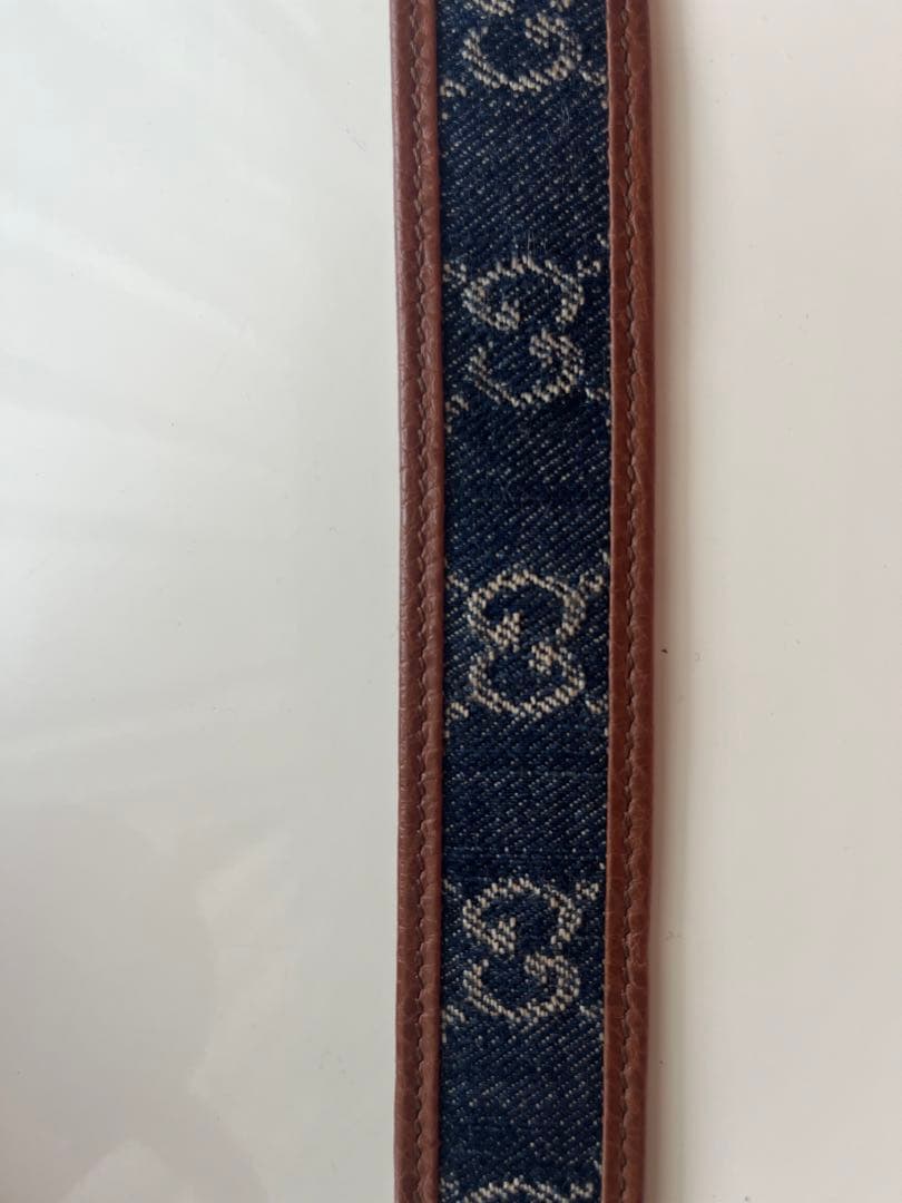 小物 takashiGUCCI Denim & Leather Belt