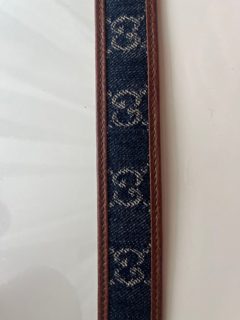 小物 takashiGUCCI Denim & Leather Belt