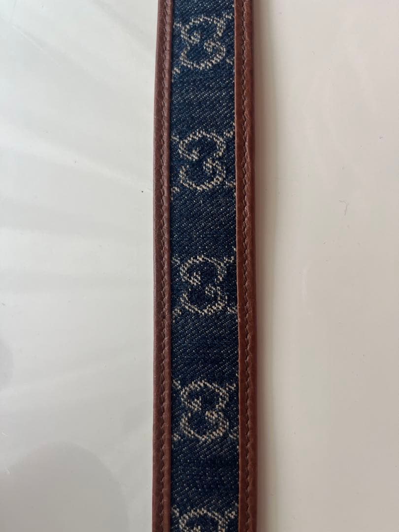小物 takashiGUCCI Denim & Leather Belt