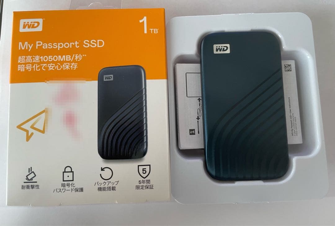 WD 外付けSSD 1TB ※USBケーブル&保証書つき