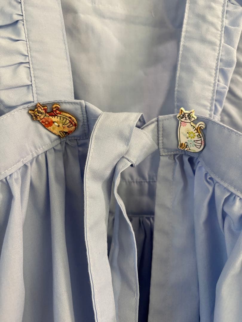 モモコハウス　アリスブルー　エプロン　ロング