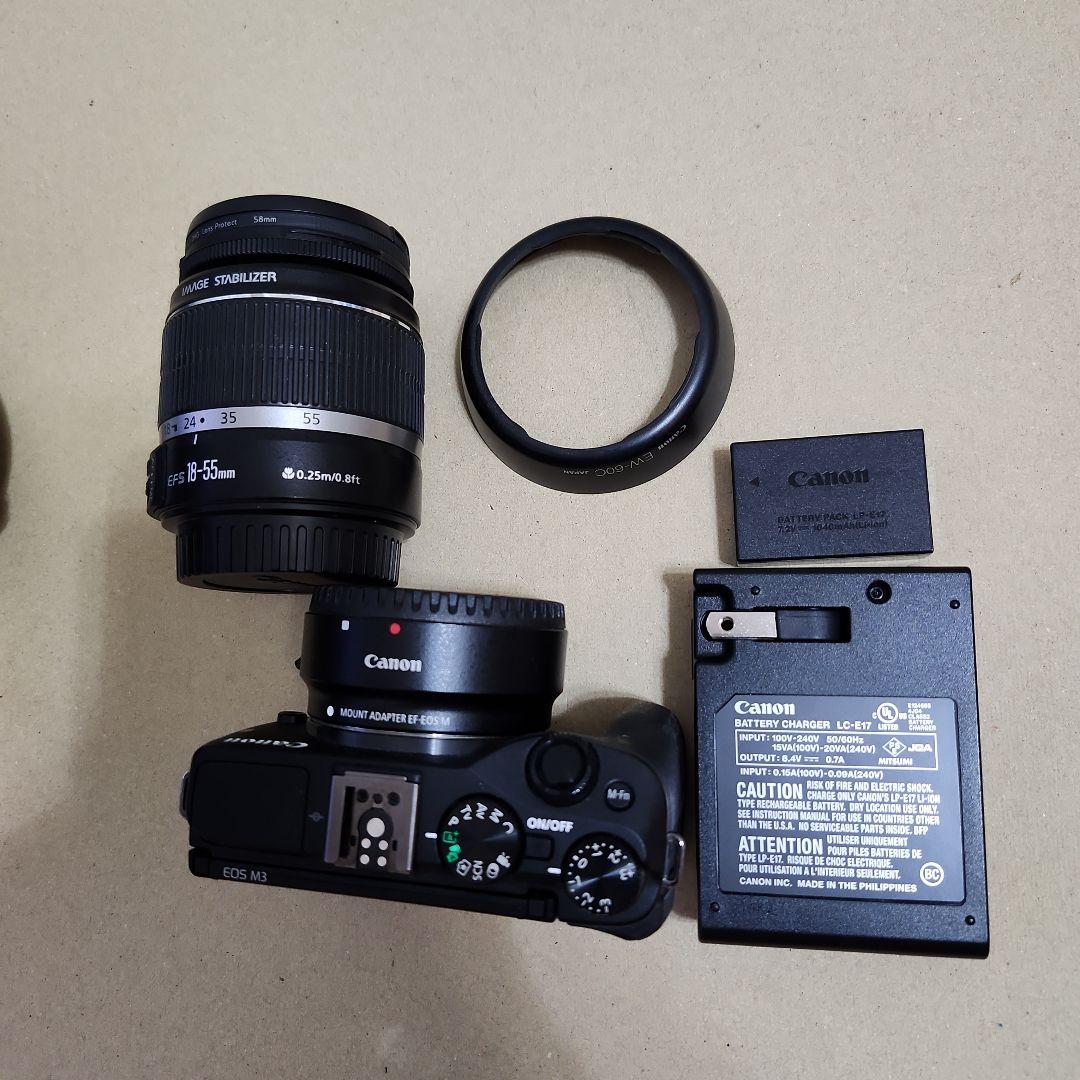 Canon EOS M3 ミラーレス一眼　+　18-55mmレンズ