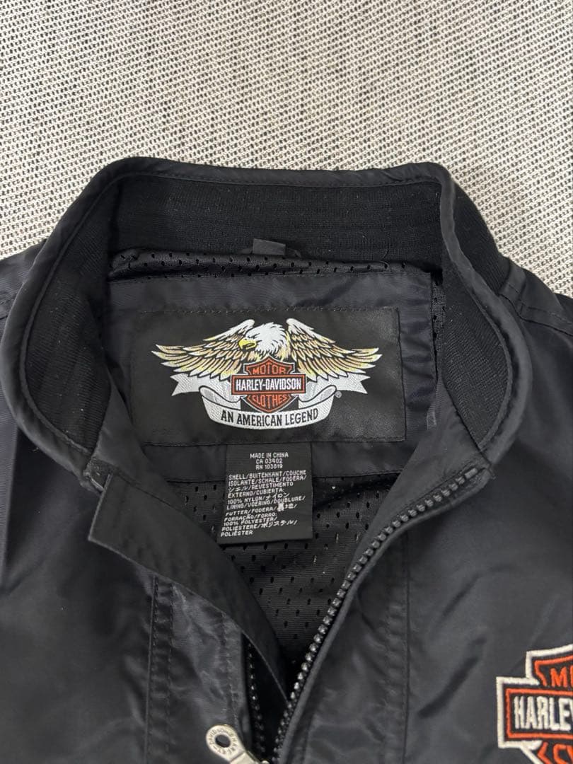 ハーレーダビッドソン ジャケット 刺繍　ファイヤーパターン