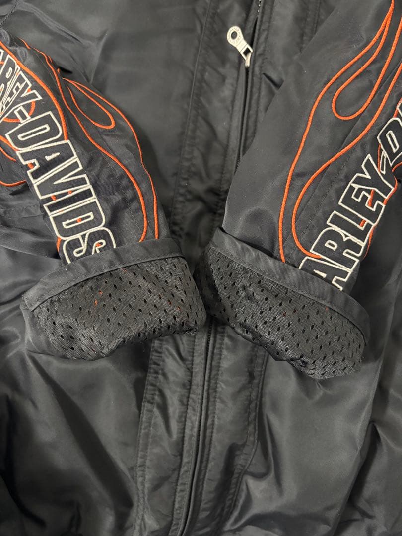 ハーレーダビッドソン ジャケット 刺繍　ファイヤーパターン