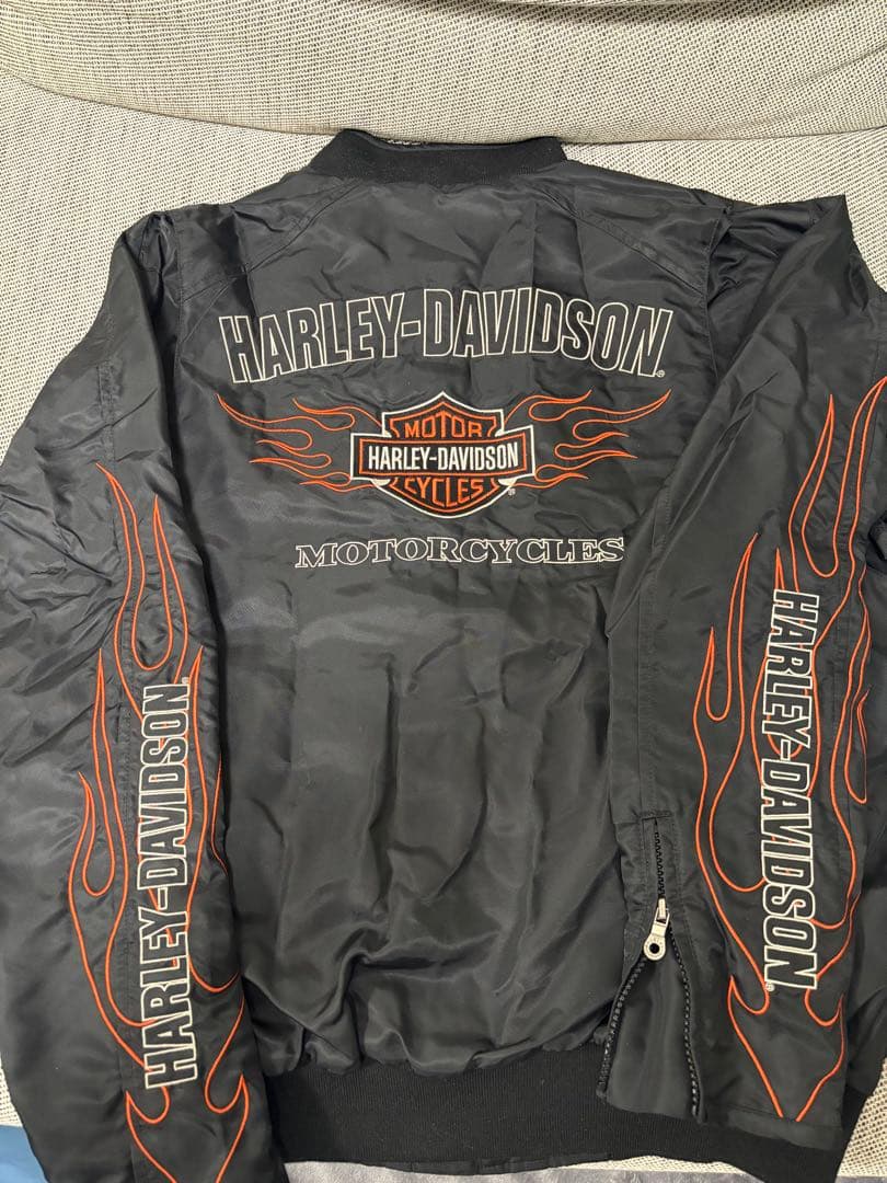 ハーレーダビッドソン ジャケット 刺繍　ファイヤーパターン