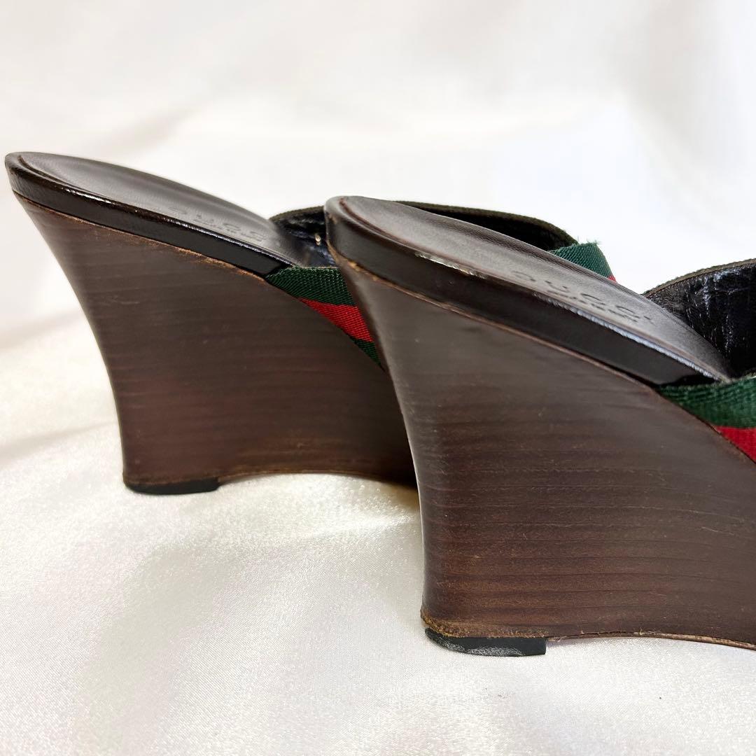 グッチ GUCCI ミュール パンプス ヒール ウェッジソール サンダル