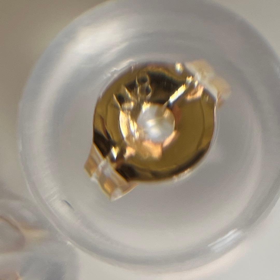 新品　K18 天然ガーネット　淡水パール ハンドメイドピアス