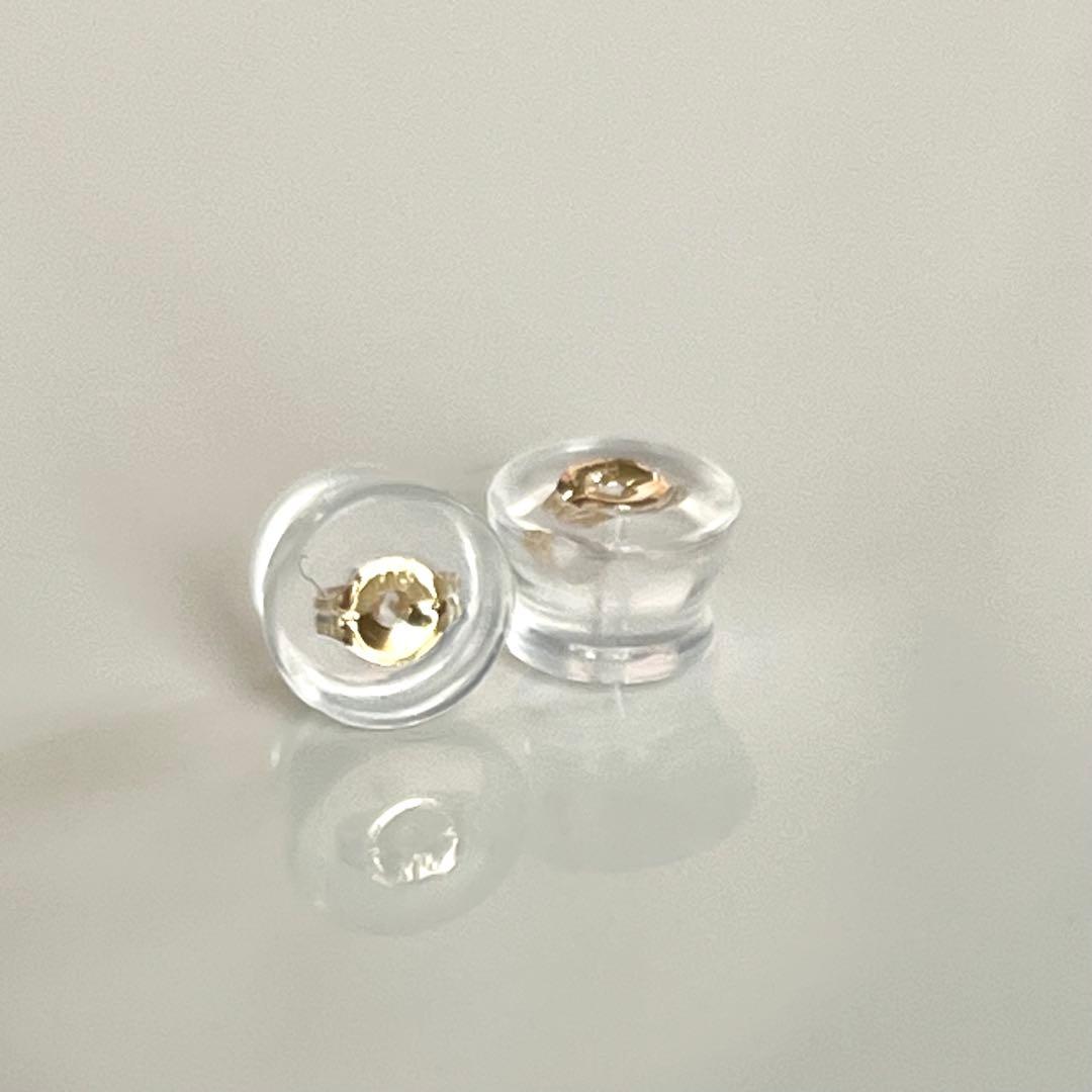 新品　K18 天然ガーネット　淡水パール ハンドメイドピアス