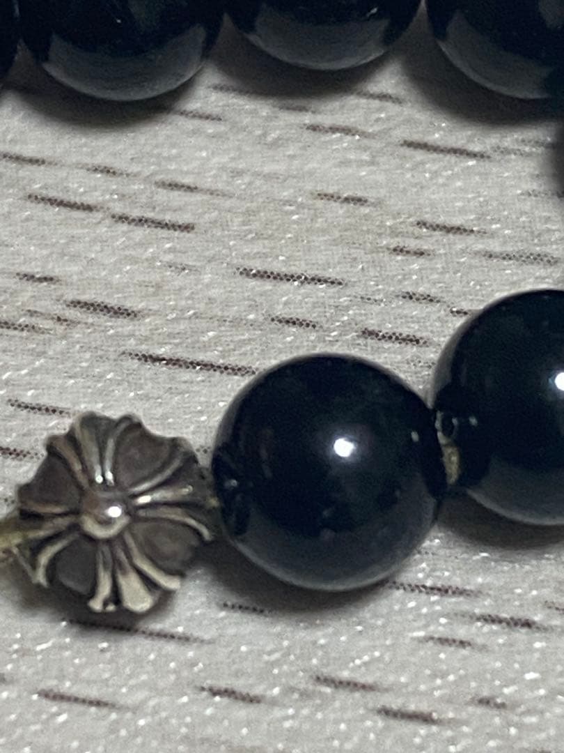 CHROME HEARTS ブレスレット 6mmビーズ シルバーSV925